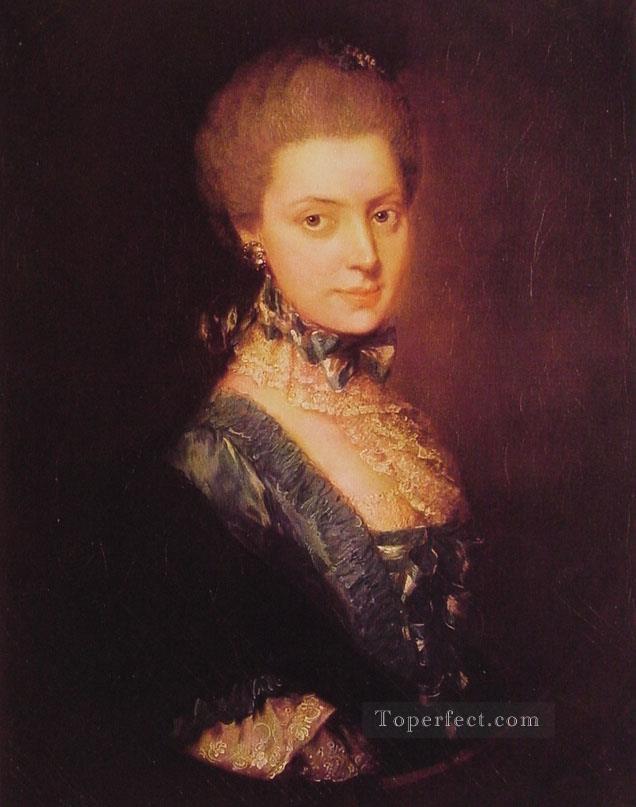 エリザベス・ロッツリーの肖像画 トーマス・ゲインズボロー油絵